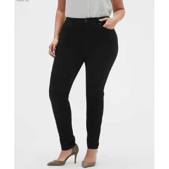 NWT Banana RepF High Rise Fade Resist Skinny Jean 28P / 6P Black F150 - Picture 4 of 4